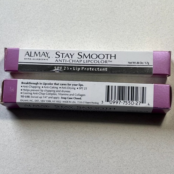 2x ALMAY Stay Smooth Anti-Chap Lipcolor w/ SPF 25 - Lip Protectant #27 LAVENDER - Picture 3 of 6
